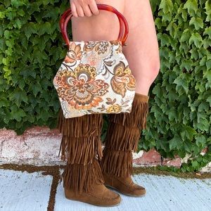 Vintage 1970’s Upholstery Handbag Purse